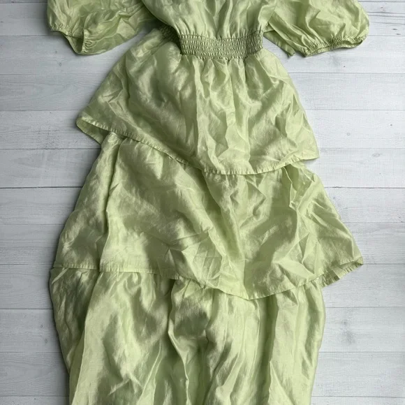 Wayf Tiered Midi Dress Mint Size M - Picture 13 of 14